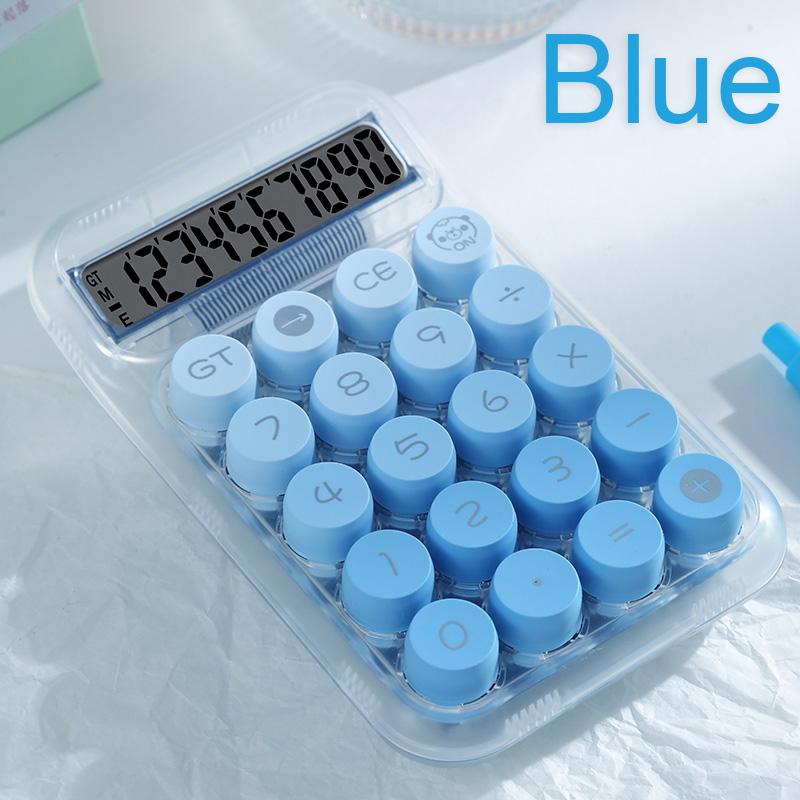 Mechanical Pushbutton Calculator 10-Digit Display Large LCD Display Calculator Basic Standard Calculator for School Home