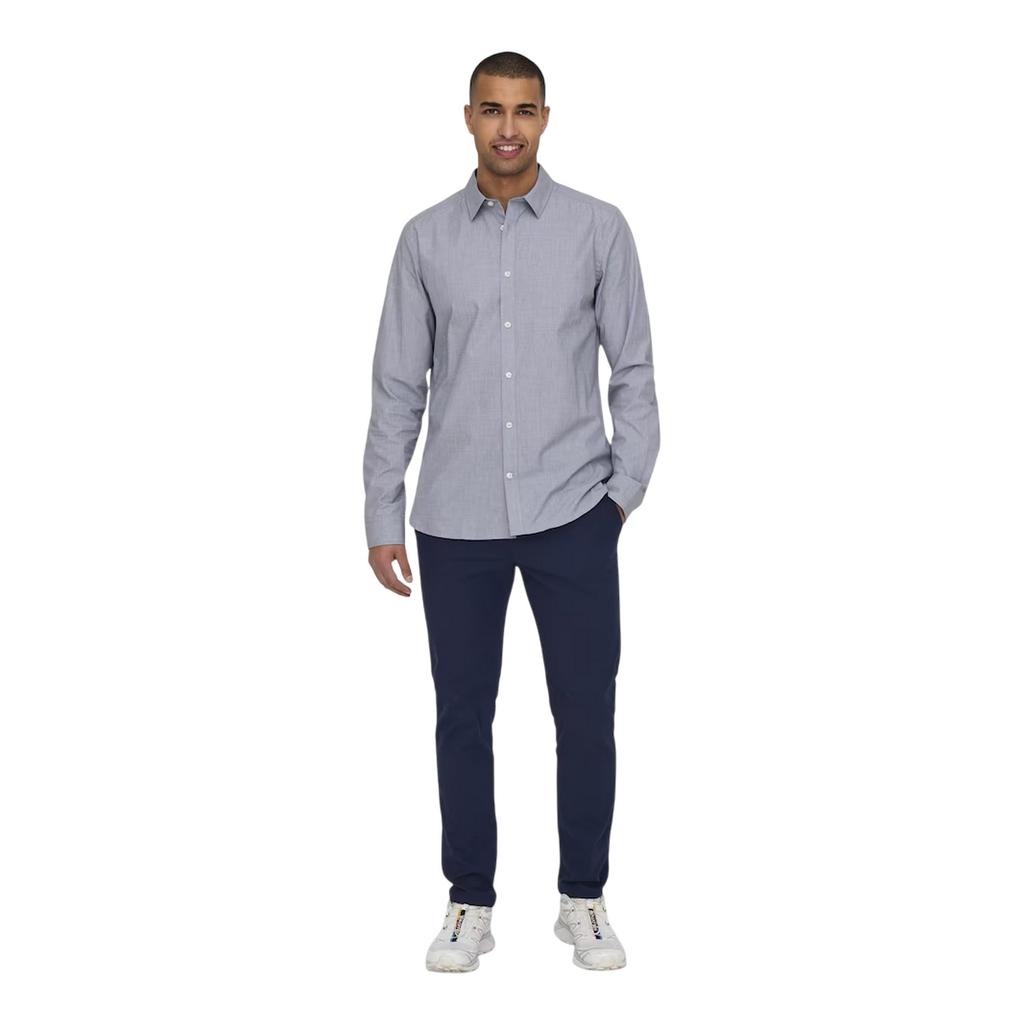 Only Mens Plain Slim Trousers