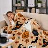 Halloween Flannel Throw Blanket Printed 130 150 cm for Couch Sofa Bed
