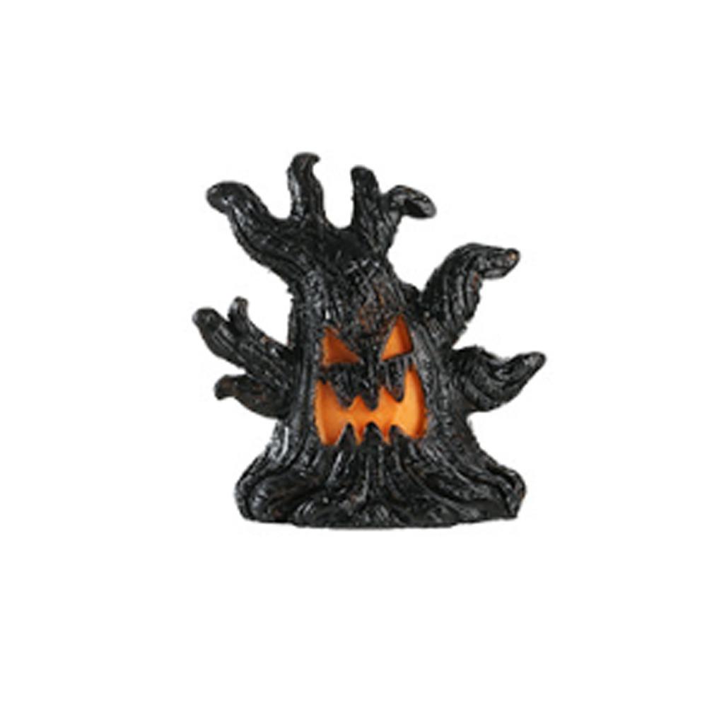 Glow Effect Scary Tree Stump Lamp Mini Tree Stump LED Ghost Decor Lights Window Holiday