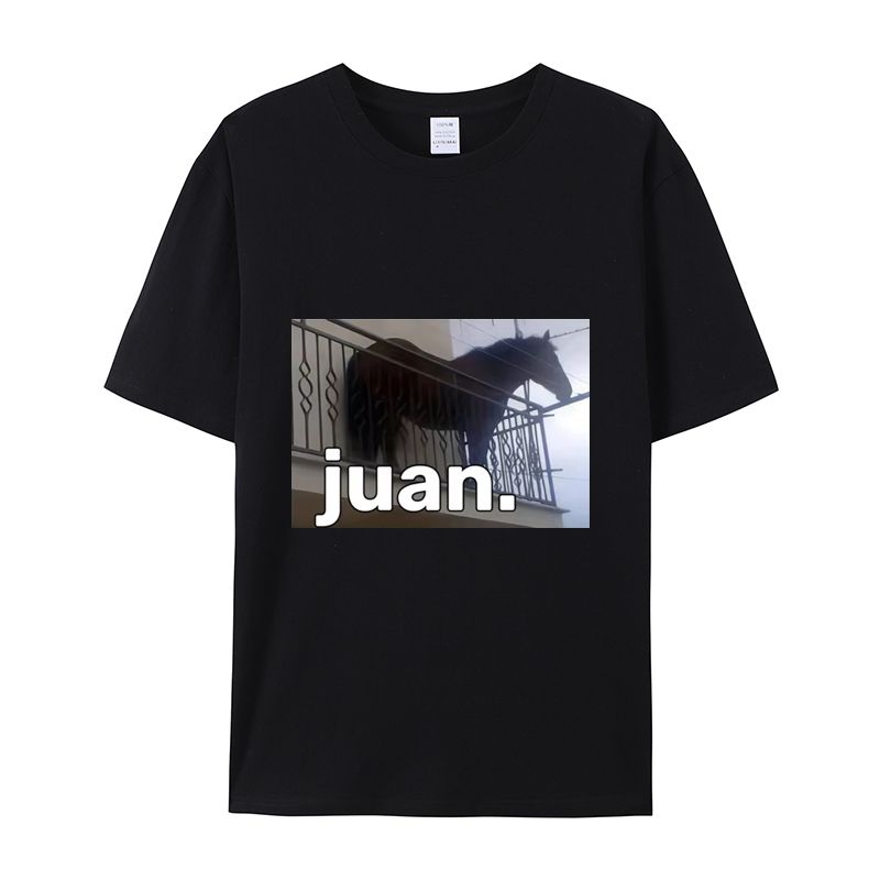 

Juan Stands on The Damp Balcony Meme Meme T-shirt Fashion Shirt Print Short-sleeved Cross-border E-commerce Supply S