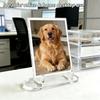 Clear Acrylic Display Stand Practical Easel Design Desktop Organizer For Cards, Badges, Mini Collectibles & Photos Display