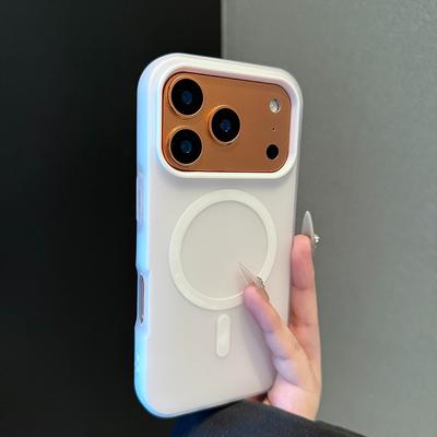For  2 IN 1 Silicone Phone Case For For Iphone 17 16 1 Pro Max Magnetic Shockproof Cases For For Iphone 14 13 17 Pro Max Cover