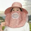 Fordable Sun Hat Wide Brim Fisherman Hat Fashion Face Hood Hat  Women