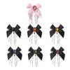 Halloween Skeleton Hand Hair Clips with Bowknot Faux Crystal Hand Bone Hairpin Gothic Skull Claw Hair Accessories for Girls Party Cosplay
