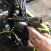 Adjustable Steering Damper Stabilizer for Motorcycles, Short Cylindrical Layout with Mounting Clamp for Street, Commuting and Winding-Road Use