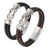 Commuter Bracelet Men's Bracelet Leather Bracelet Alloy Magnetic Twist Punk Bracelet