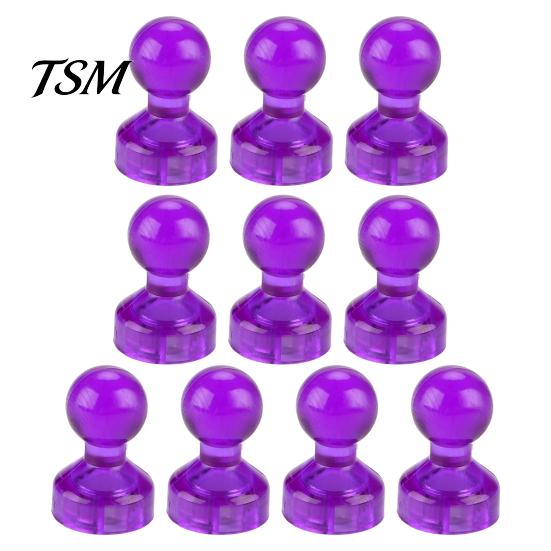 Refrigerator Magnets 10Pcs Magnetic Push Pins Strong Suction Multi-purpose Mini Pin Magnet Colorful Transparent Thumbtacks for School Fridge