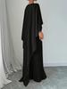 Completo Due Pezzi Elegante alla Moda 2026: Gonna Pieghettata Irregolare con Top a Manica Pipistrello Larga per Donna