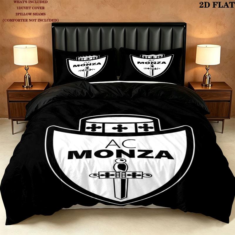 Ac Monza Pattern Bedding uilt Set uilt Cover Pillowcase Home Decoration Birthday Gift (1 * duvet cover + 2 * pillowcase without core)