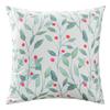 Decorative Pillowcase 43x43 Soft VELVET Fabric, Plant Pattern, White