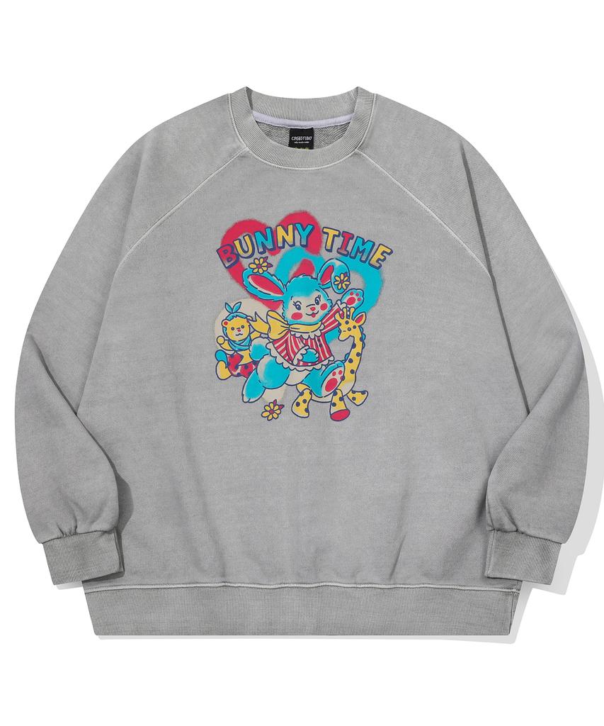 CPGN STUDIO Stuffy Bunny Raglan Pigment Sweatshirt Ghost Grey