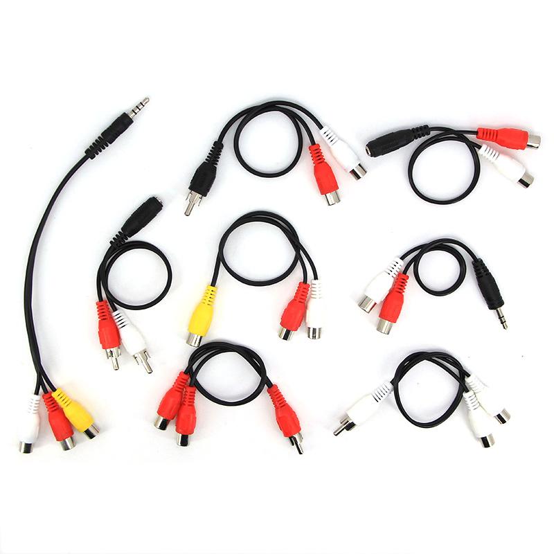 3 Pole 4 Pole 3.5mm Male Female Stereo To 2 RCA Male Female To Cable 2RCA Male Female Stereo Extend Audio Video Red White Cord