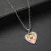 Fashion New Heart-shaped Crystal Cute Golden Kitten Pendant Necklace