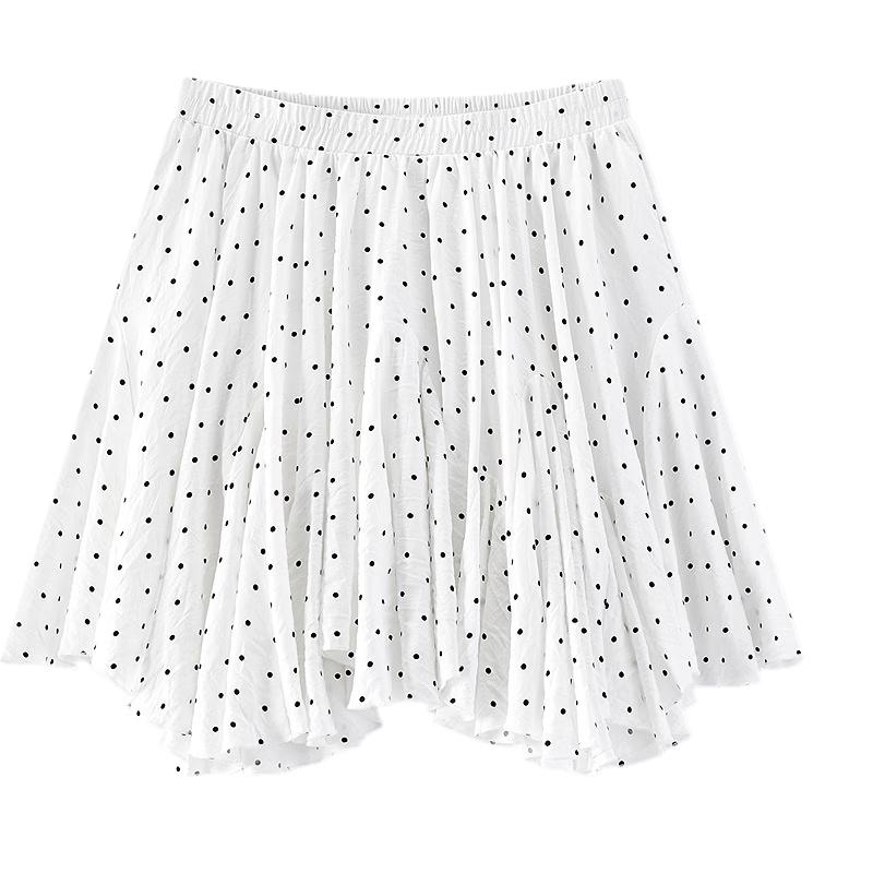 Semir Women s Polka Dot Patchwork Short Skirt XL