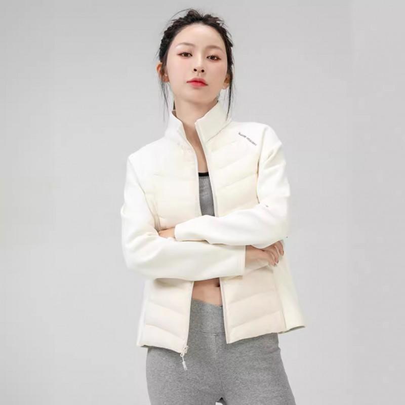 Womens Lightweight Down Jacket With Stand Collar 90% White Duck Quick-Dry Outdoor Yoga Coat Winter