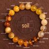 Five Elements Red Agate Fire Balance Bracelet with Cinnabar - Unisex Jade Crystal for Fire Element Support