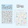 2/3Pcs Cartoon Cute Retro Mini Animal Stickers Handbook Notebook Planner Diary Series Decorative Memo Paper Cutting Film Decals