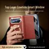 Funda Plegable para Teléfono Huawei Pura X Max de Cuero Genuino con Soporte Giratorio, Protección Magnética a Prueba de Caídas de Cobertura Total