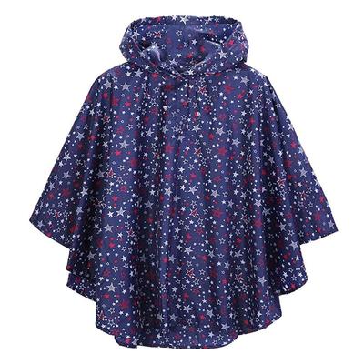Regenmantel für Niedlichen Regen Regenmantel für Jungen [Iikuru] Kinder, Regenbekleidung, Kinderbekleidung, Mädchen, Regenmantel, Poncho, (blau (Sterne), M)