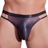 Oil Glossy Sissy Pouch Thong Transparent Lingerie Low Waist Bow T-Back G-String Stretch Bikini Underwear Gay Erotic Nightwear