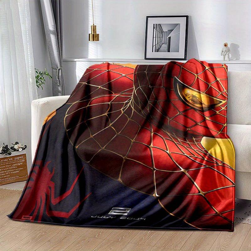 Spider-man Cute Printed Blanket Rectangular Soft Comfortable Modern Style Polyester