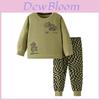 Kinder Jungen Pullover Set Aus Baumwolle Mit Abstrakten Prints Für Herbst Winter Spiel