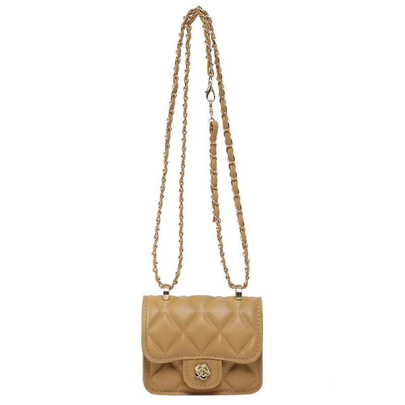 Tragbare kleine quadratische Tasche Damen neu modische Diamantketten-Tasche trendy elegant Umhängetasche