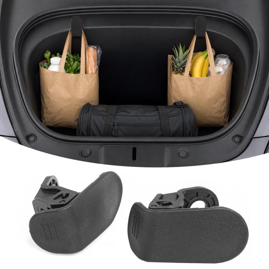 1 Pair Front Trunk Hook for Tesla Model 3, Strong Load-Bearing Hidden Grocery Bag Holder, Foldable Frunk Organizer Accessory