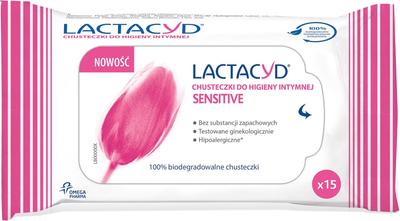 Lactacyd Sensitive Chusteczki Do Higieny Intymnej  1Op.-15Szt