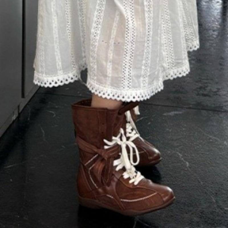Trendy boxing boots Martin boots autumn new mid-tube western boots boots