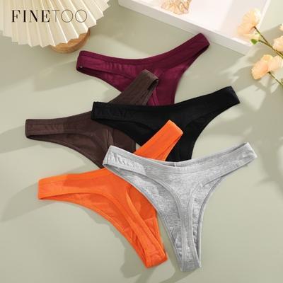 Tanga de algodón suave para mujer, lencería sexy de tiro bajo, ropa interior con espalda en T, bragas cómodas tallas S a XL para niñas