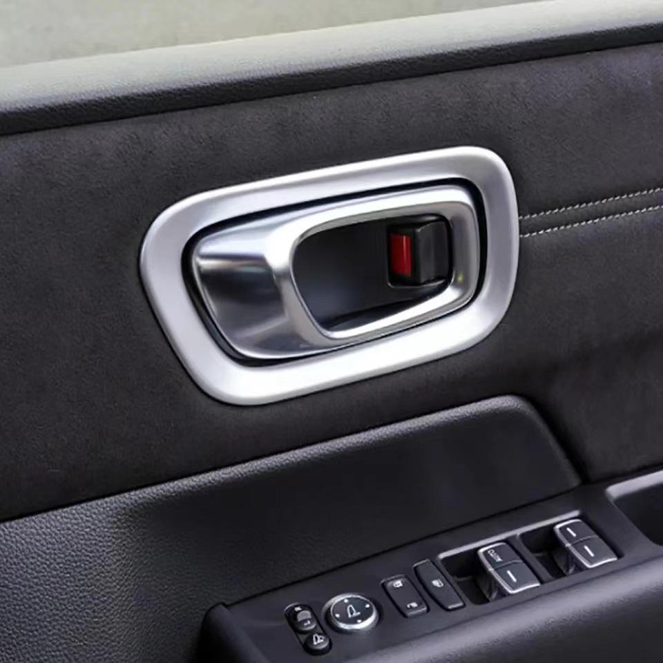 Honda Stepwgn 22-23 Interior Door Handle Frame, Bright Black Door Bowl Ring Decoration.
