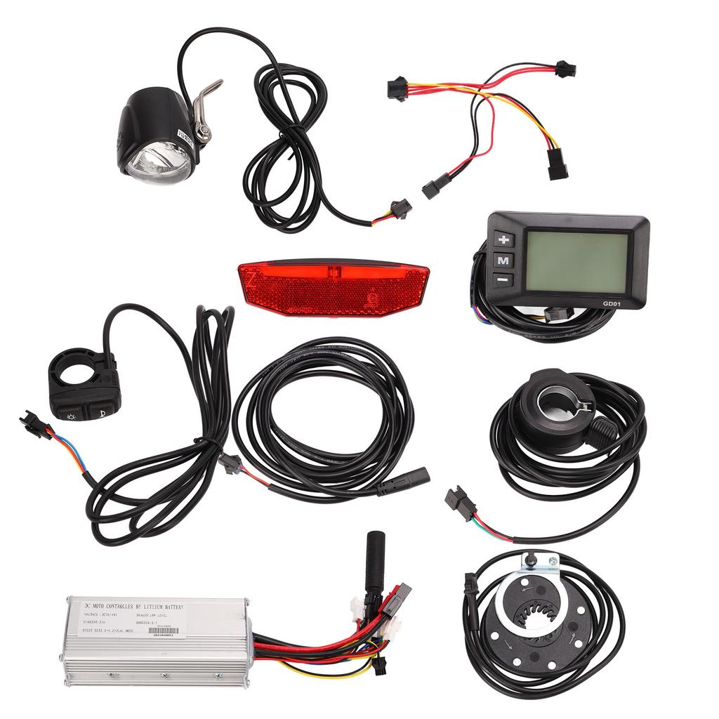 Sada pro konverzi ovladače elektrického kola 25A ovladač GD01 LCD panel Světlomet Zadní světlo Sada pro