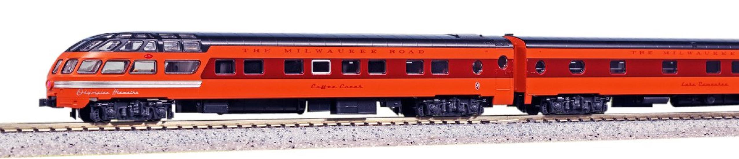 

KATO N gauge Milwaukee Road Olympian Hiawassa 9-car set 10-753-2 model railroad passenger car