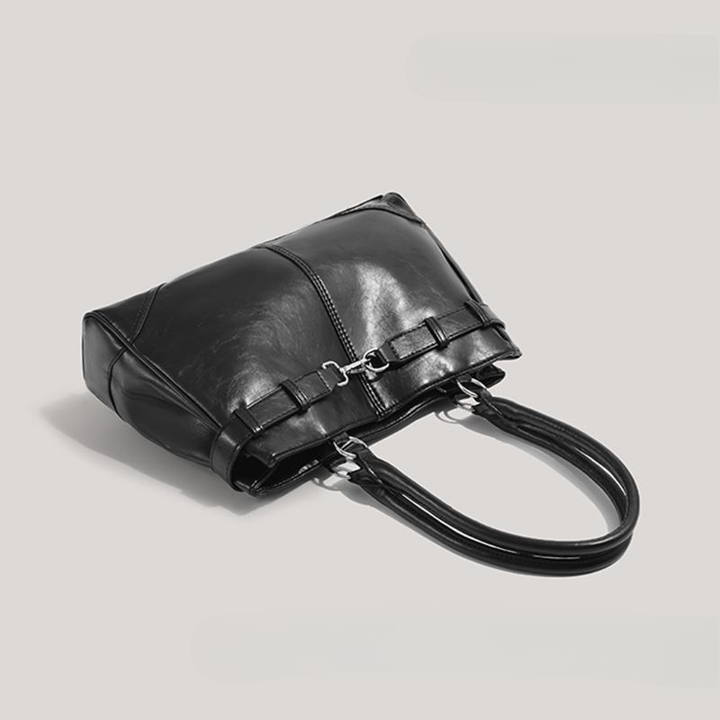 Stilvolle Einfache Aktentasche Retro Ölwachs Pittot Pendler Allround Schultertasche für Damen