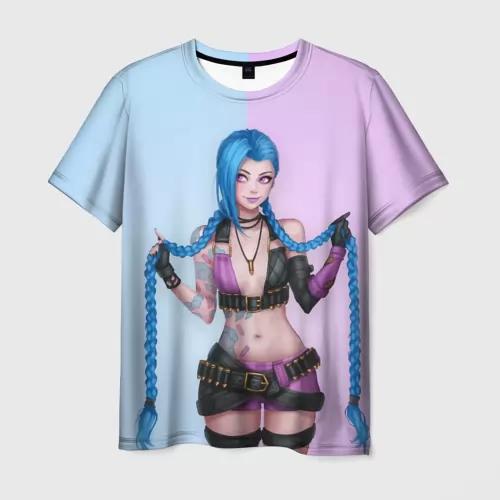 Popular Arcane League Jinx T Shirt 3D Printing Men/Women Anime T-shirts Summer O- Neck Short Sleeve Top Kids Cartoon Tee