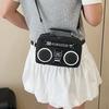 Bolsa rádio com lantejoulas para comércio exterior 2025 nova moda europeia e americana bolsa de ombro de cor contrastante bolsa mensageiro versátil feminina