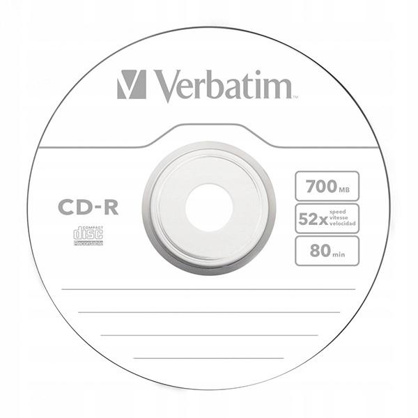 Płyty CD-R Verbatim 700MB Extra Protection Printable Wrap (50 Spindel)