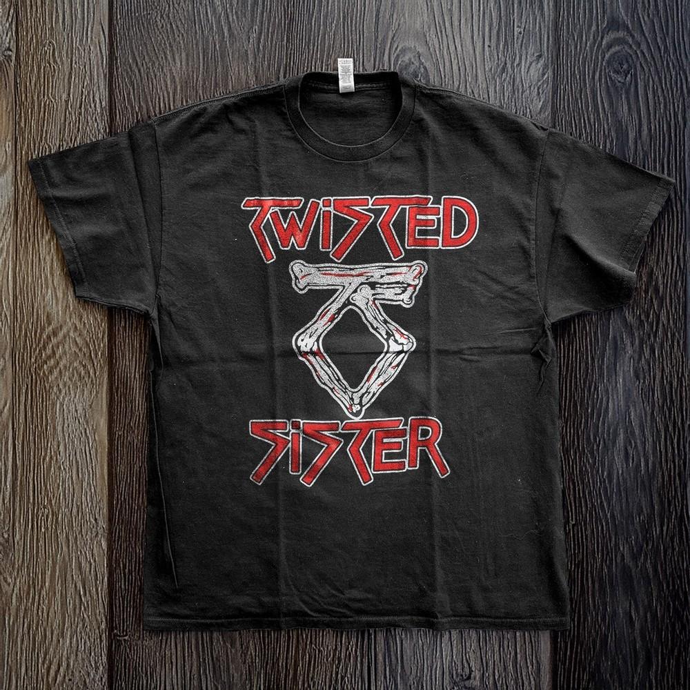 Twisted Sister Logo Band Shirt Black Cotton Tshirt Sizes S to 5XL Unisex T-Shirt S