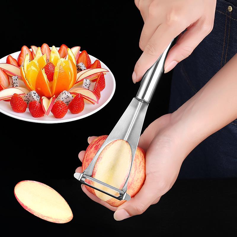 Stainless Steel Apple Slicer and Peeler Multi-Functional Tool