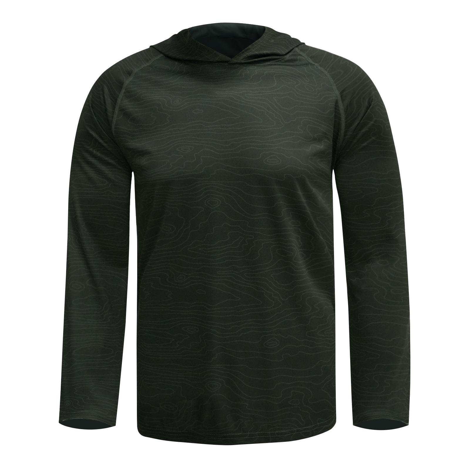 

Легкая быстросохнущая футболка с длинным рукавом, с защитой от солнца и устойчивостью к сминанию, для бега, фитнеса и повседневной носки - однотонная худи T70 XXXL