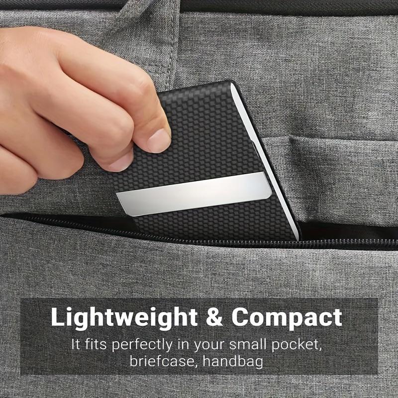 Elegant Black Business Card Holder - Perfect for Professionals and Travelers