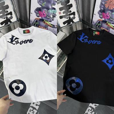 Camiseta Masculina Jacquard de Algodão Verão 2026 Casual Manga Curta