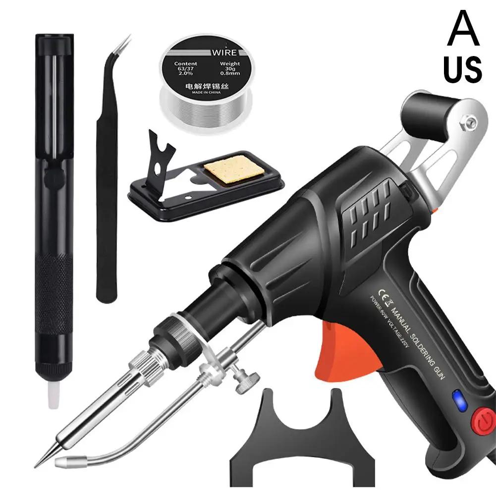 Multi-Function Iron Welder Automatically Soldering Gun Internal Heating EU/US Hand-Held 60W Tin Repair Tool Send Welding B2E4