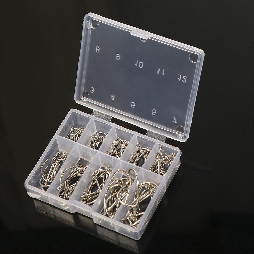 Fish Tackle Barbed Carp Hooks Single Circle Fishing Hook Fly Fishing Jip Fishing Hooks Set