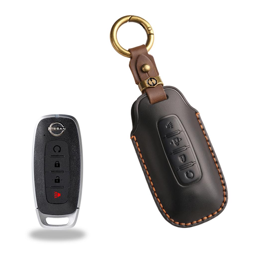 The Retro Key Cover Is Suitable For Nissan Xuanyi Teana Exploration Lu Xiaoke Qijun Jinke Genuine Leather Keychain.