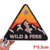 HOT MAM SUMMER Patch Outdoor Scenery Embroidered Patches For Clothes Iron On Patches For Clothing Backpack Embroidery Badges DIY