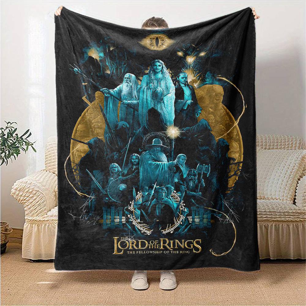 1pc Lord of the Rings Fellowship of the Ring Blanket Lightweight Flannel Throw for Sofa Bed Travel Camping Livingroom Office Couch Chair 1141KK