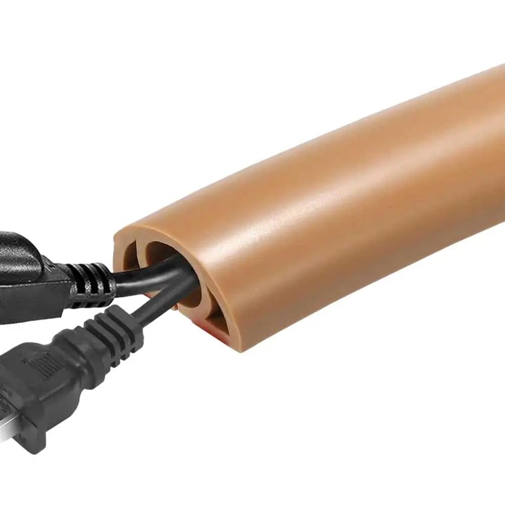 1pc  2m/78.74inch Floor Cord Cover Self-Adhesive Cord Protector Extension Wiring Duct Protector Electric Wire Slot Cable Conceal